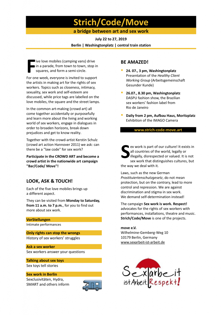 Flyer Strich / Code / Move 2019 Berlin - ENG Version